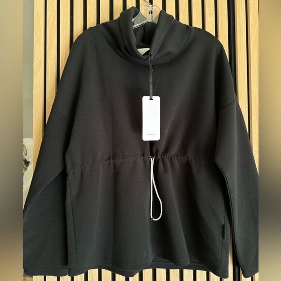 NWT VARLEY Anthropologie BARTON Sweat Sweatshirt BLACK SMALL - Picture 4 of 4